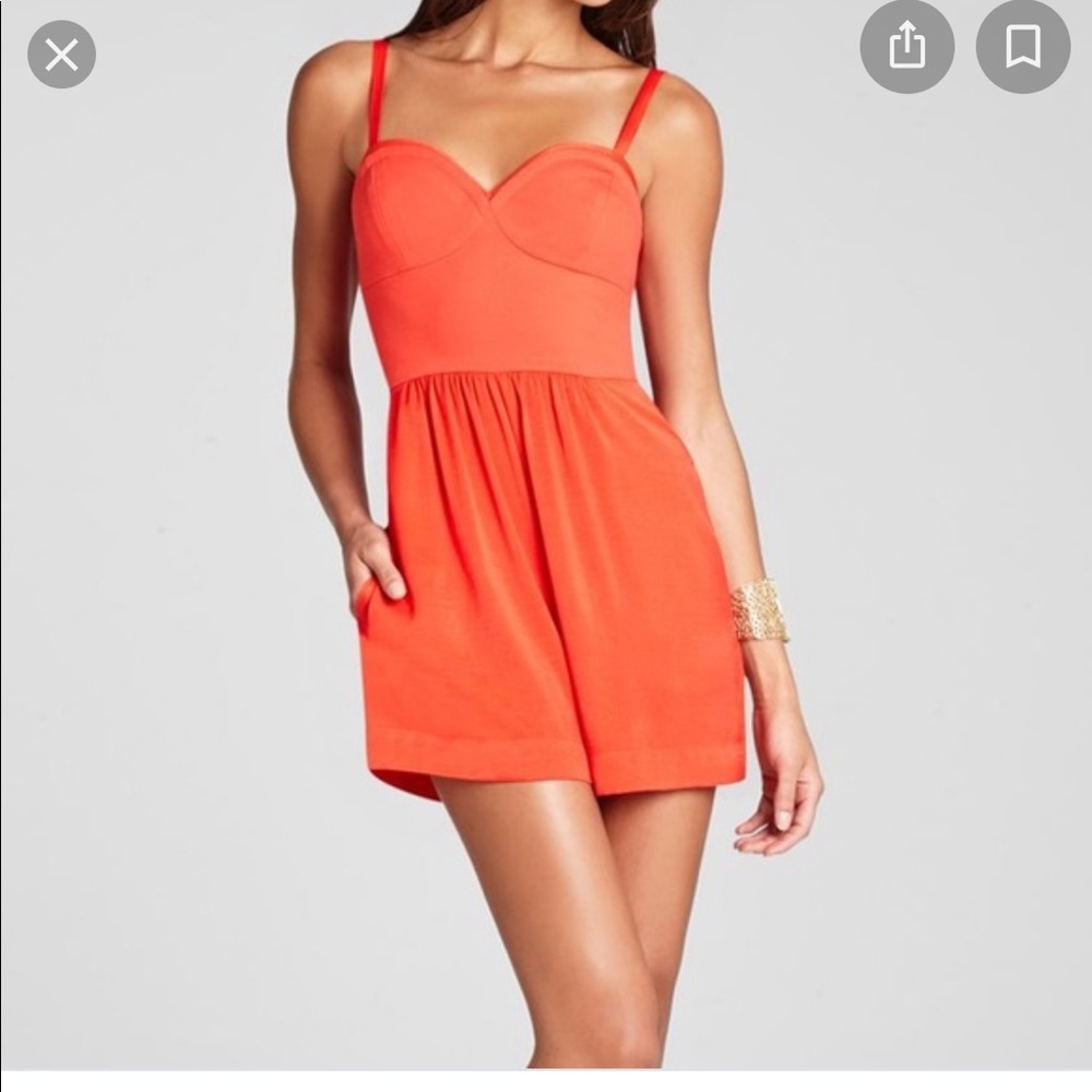 BCBG Bridget Romper in Poppy